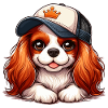 Sød Cavalier King Charles med kasket