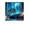 Alien observes sleeping human