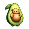 Bear in Avocado Costume