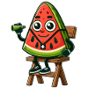 Lifeguard Watermelon Character