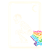 Tarotkort Skelet Farting Regnbuer LGBT