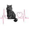 Katzen Herzschlag Geschenk