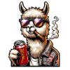 Alpaca Beer Cigar