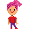 PIXELFIGUR PINK-ROT