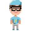 PIXELFIGUR BLAU - BLITZ