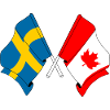 Flag Sweden, flag Canada