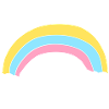 Rainbow icon clouds