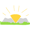 sun mountains nature mountain shapes
