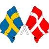 Flag Sweden, flag Denmark