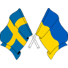 Flag Sweden, flag Ukraine