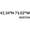 Coordonnées Boston, Massachusetts, États-Unis