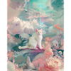Pastel Cat in Dreamscape