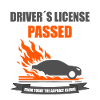 Driver's License Passed Funny Car FlamesT-Shirt