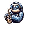 Saxophoniste paresseux cool Jazz Design
