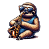 Saxophoniste paresseux cool Jazz Design