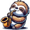 Cute Sloth Saxophonist Jazz Design