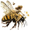 Good Fairy Rides a Bumblebee