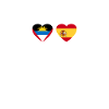 Antigua-et-Barbuda Espagne Heartbeat Drapeau