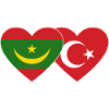 Mauritania Turkey Flag Heart