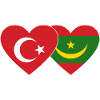 Turquie Mauritanie Drapeau Coeur