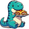 Dino T-Rex Lasagne Italienne Drôle