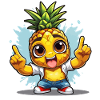 Pineapple with a good mood