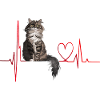 Katzen Herzschlag Geschenk
