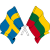Flag Sweden, flag Lithuania