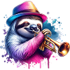 Cool Sloth Trumpeter Music Motif