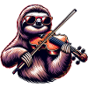 Cool paresseux Violoniste Musique classique
