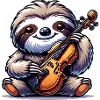 Mignon paresseux violoniste musique classique