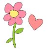 symbole fleur nature plante coeur