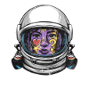 Astronaut Helmet Cosmic Design