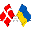 Drapeau Danemark, drapeau Ukraine
