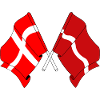 Flag Denmark, flag Latvia