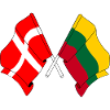 Flag Denmark, flag Lithuania