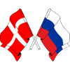 Drapeau Danemark, drapeau Russie