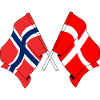 Flag Norway, flag Denmark