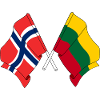 Flag Norway, flag Lithuania