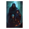 Gloomy medieval fantasy family