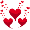Red hearts