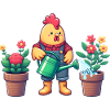 Chicken as gardener
