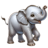 Conception d’éléphant mignon (bébé éléphant)