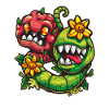Fleurs de monstre drôle