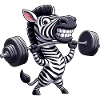 Zebra Dumbbell Fitness Weight Lifting