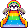 LGBTQ Pride Sloth Rainbow Slide
