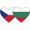 Czech Republic Bulgaria Flag Heart