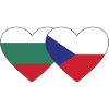 Bulgarie République tchèque Drapeau Coeur