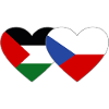 Palestine République tchèque Drapeau Coeur