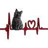 Katzen Herzschlag Geschenk